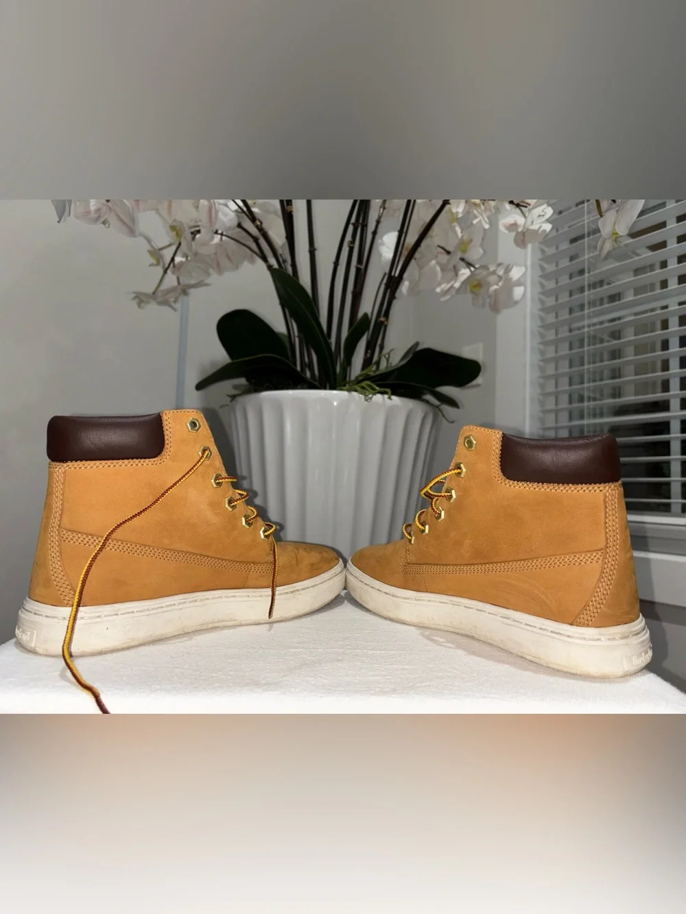 Timberland Women’s Wheat Nubuck Lace-Up High-Top Sneaker Boot